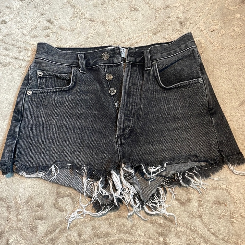 Agolde size 24 distressed  jean shorts